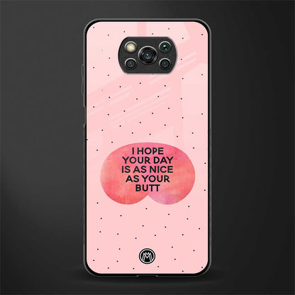 butt day quote glass case for poco x3 pro image