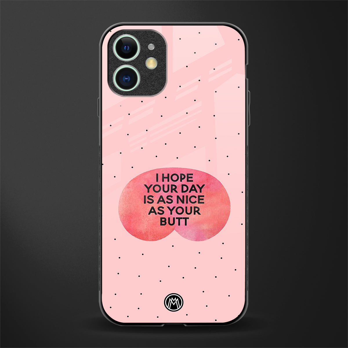 butt day quote glass case for iphone 11 image