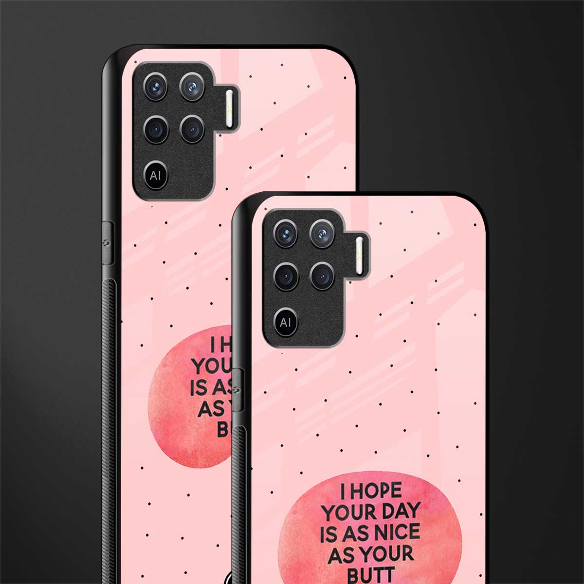 butt day quote glass case for oppo f19 pro image-2