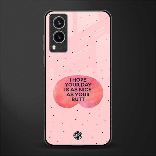butt day quote glass case for vivo v21e 5g image