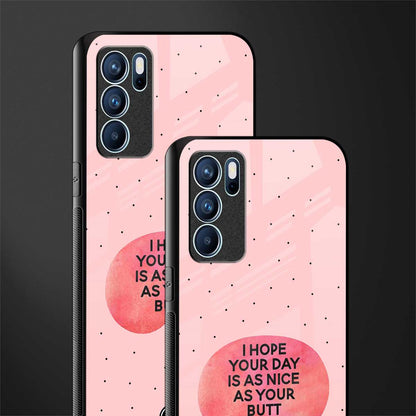 butt day quote glass case for oppo reno6 5g image-2