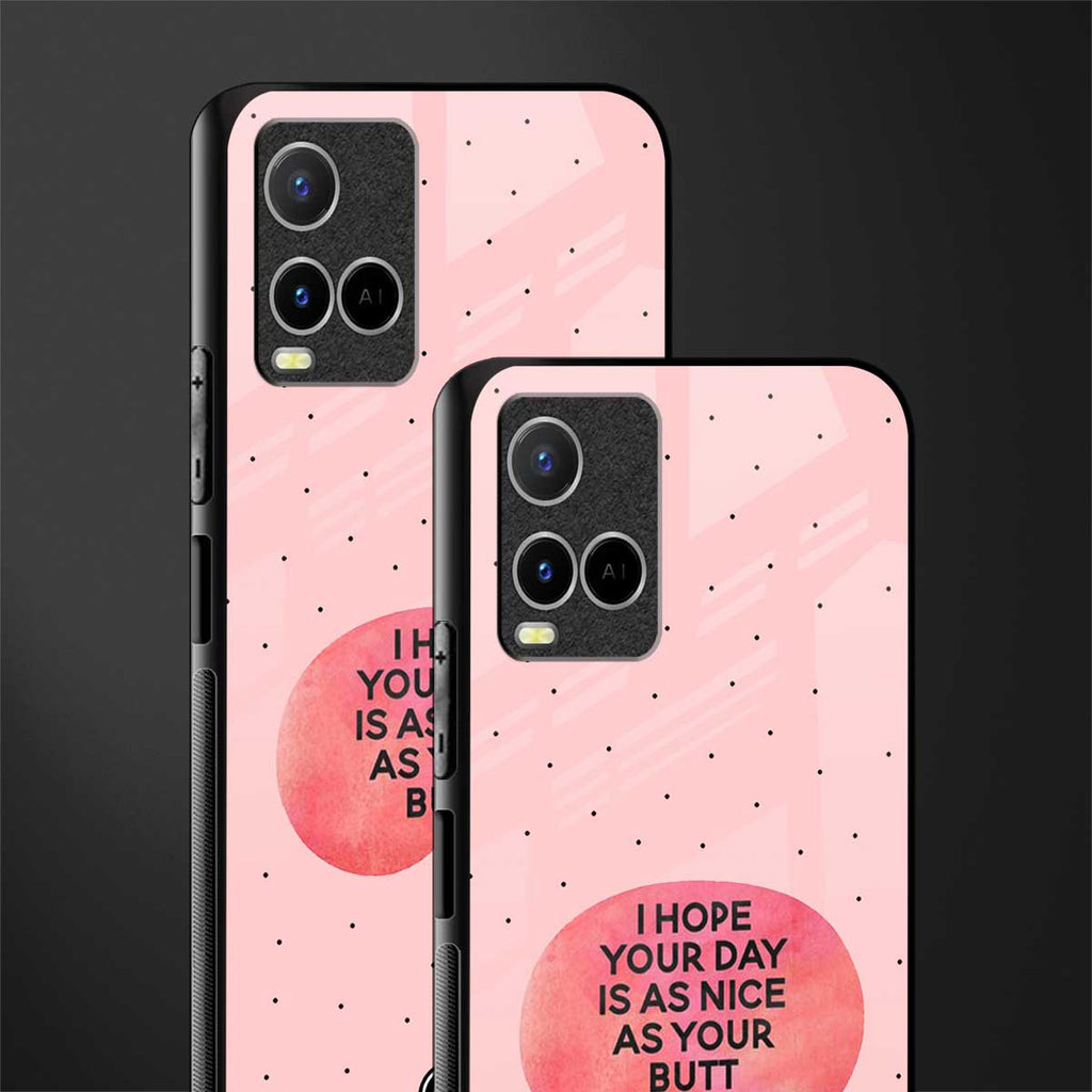 butt day quote glass case for vivo y21s image-2