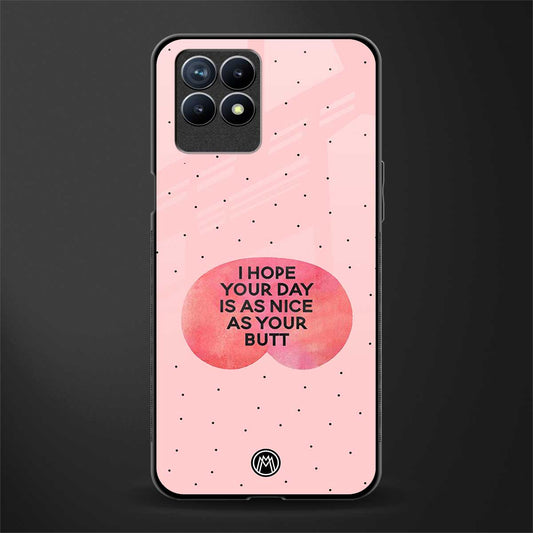 butt day quote glass case for realme 8i image