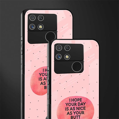butt day quote back phone cover | glass case for realme narzo 50a