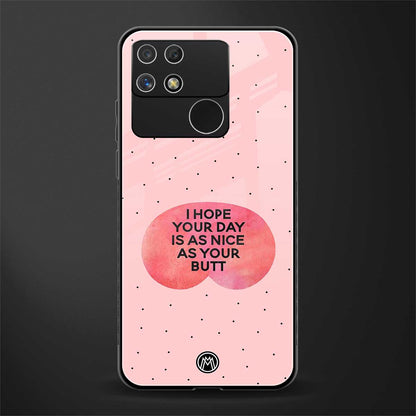 butt day quote back phone cover | glass case for realme narzo 50a