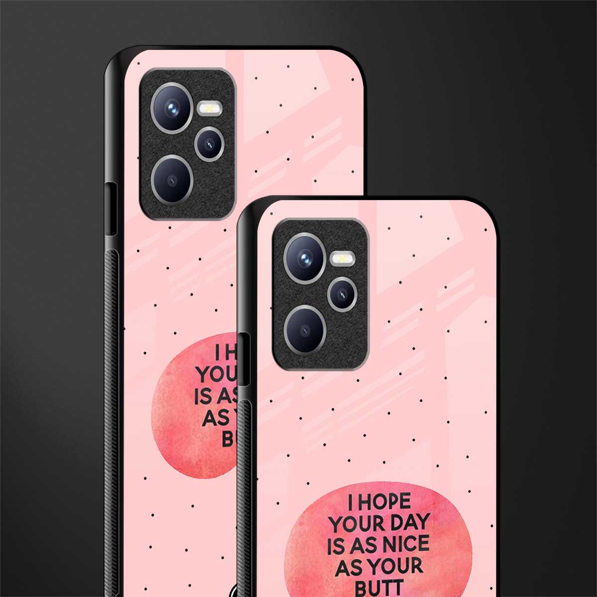 butt day quote glass case for realme c35 image-2