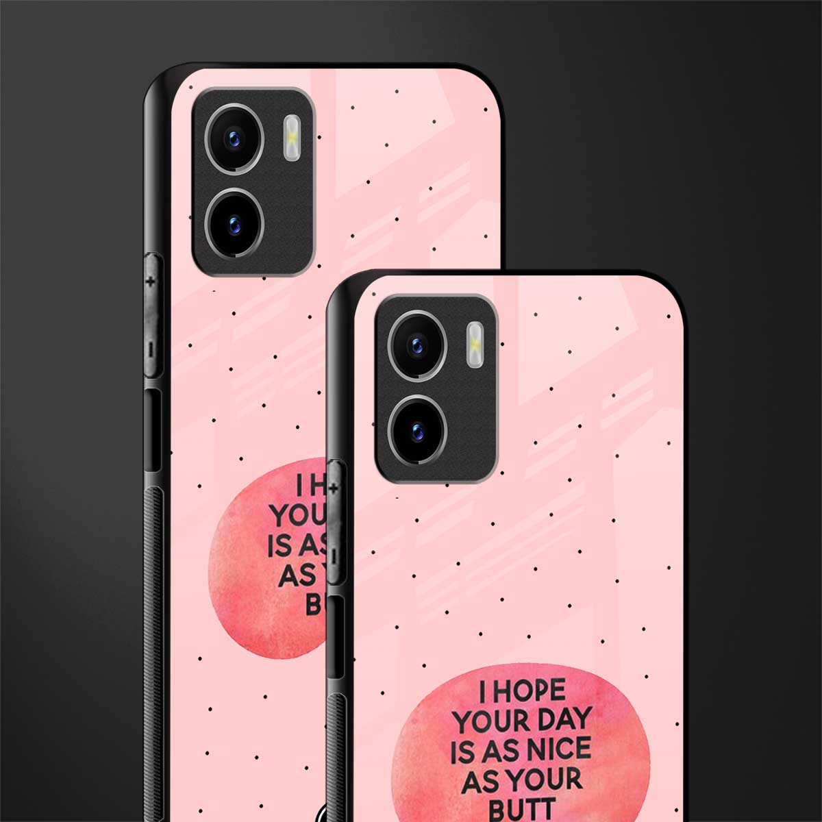 butt day quote glass case for vivo y15s image-2