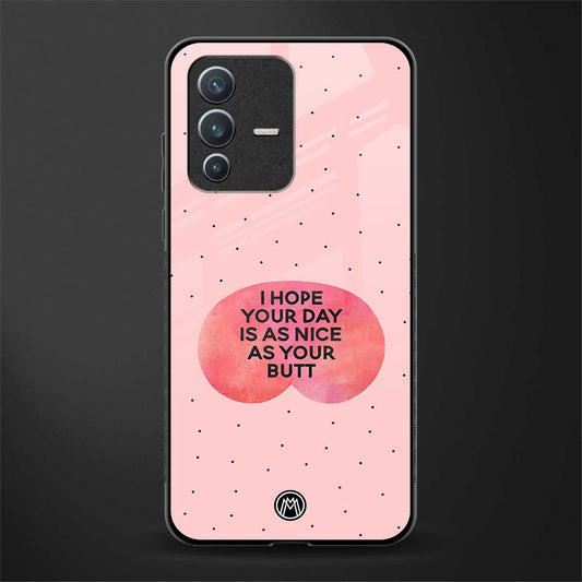 butt day quote glass case for vivo v23 5g image