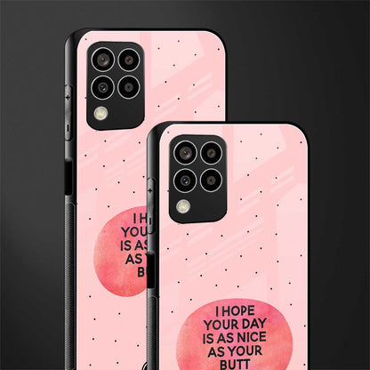 butt day quote back phone cover | glass case for samsung galaxy m33 5g