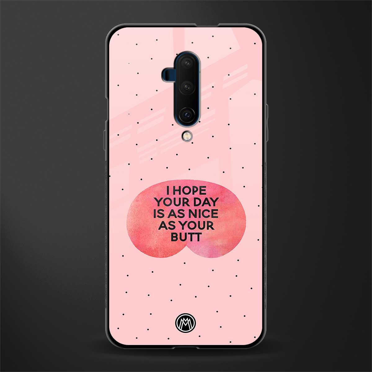 butt day quote glass case for oneplus 7t pro image