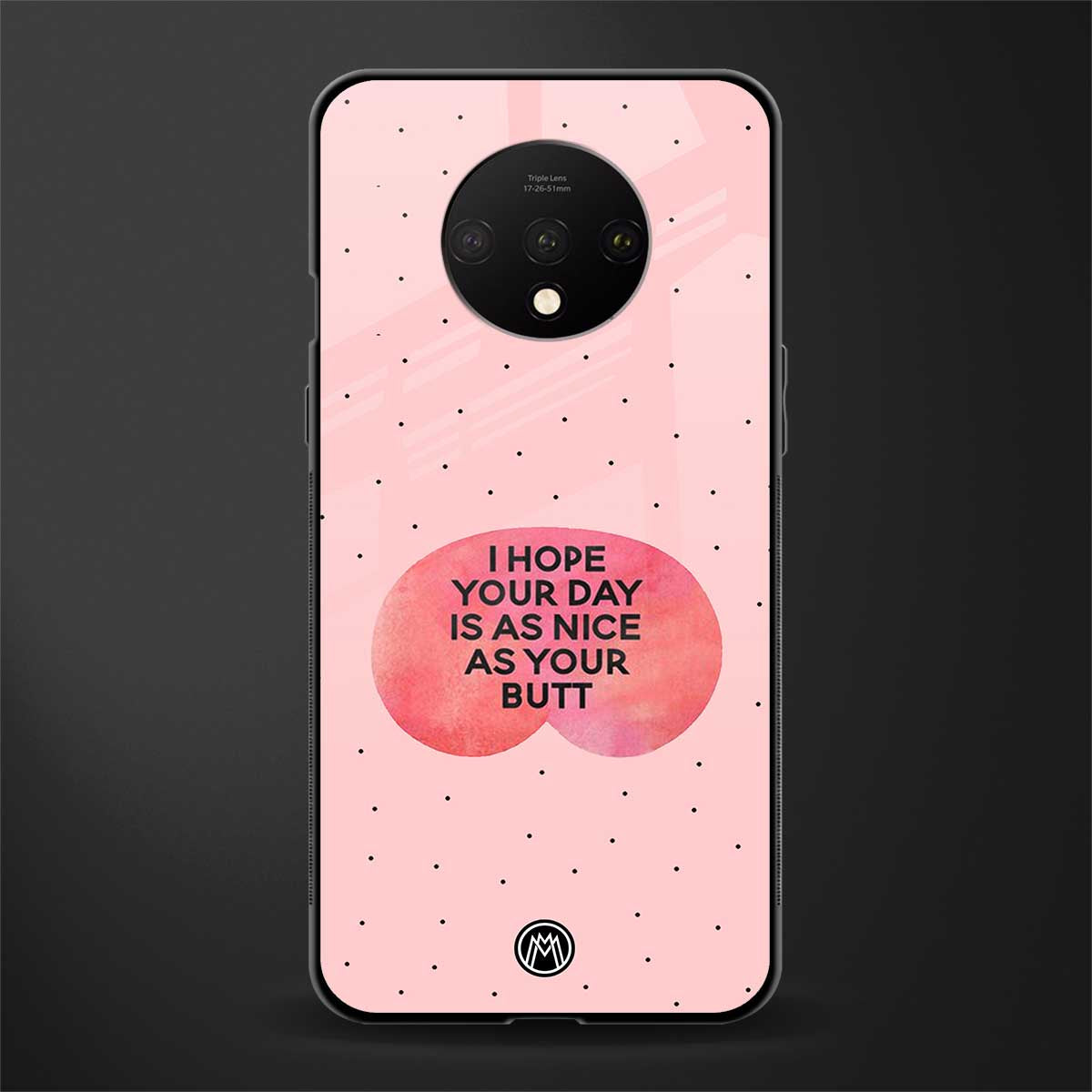 butt day quote glass case for oneplus 7t image