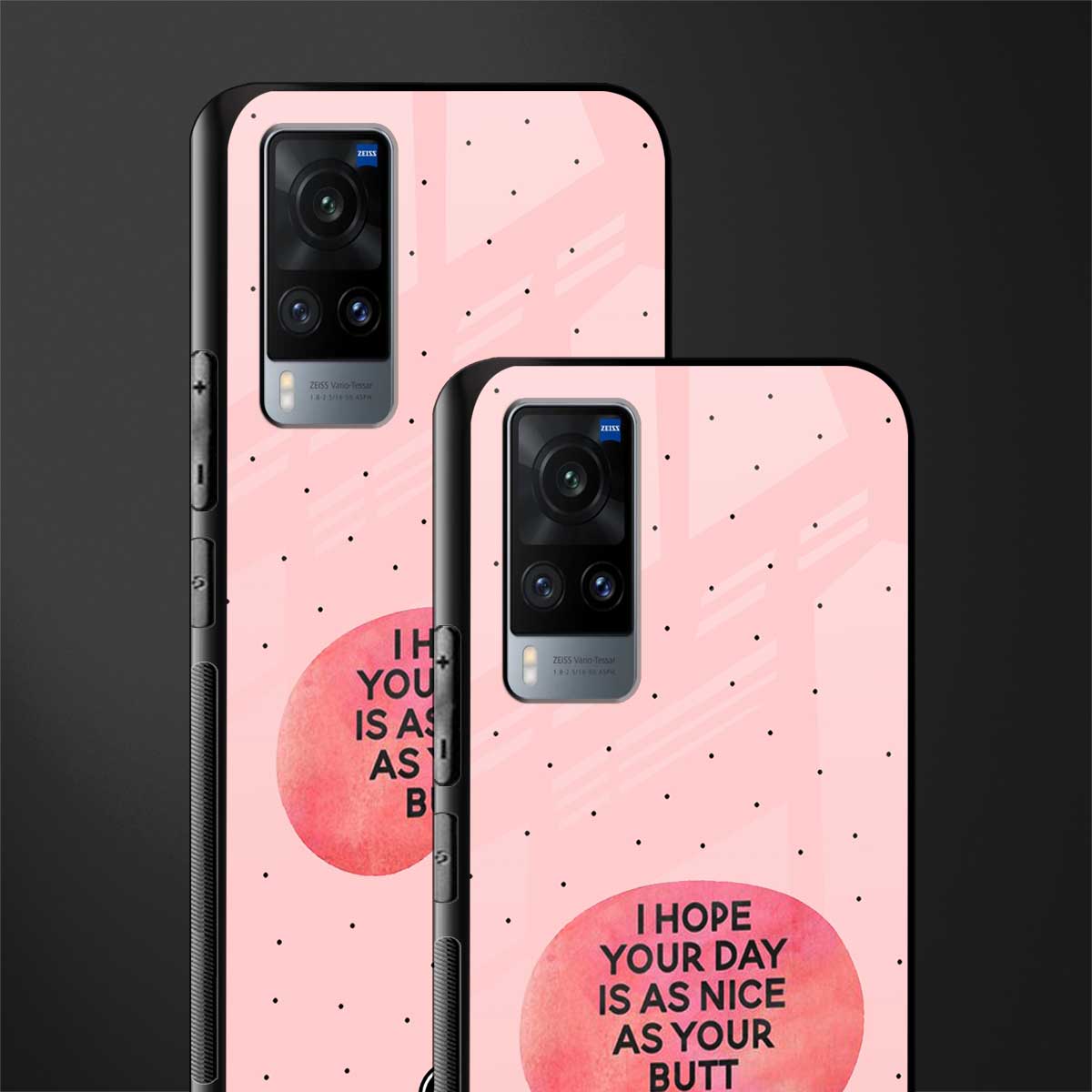 butt day quote glass case for vivo x60 image-2