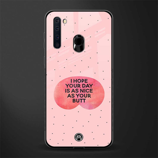 butt day quote glass case for samsung a21 image