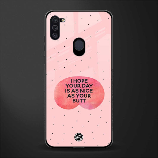 butt day quote glass case for samsung a11 image