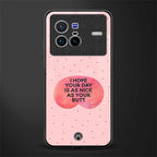 butt day quote glass case for vivo x80 image