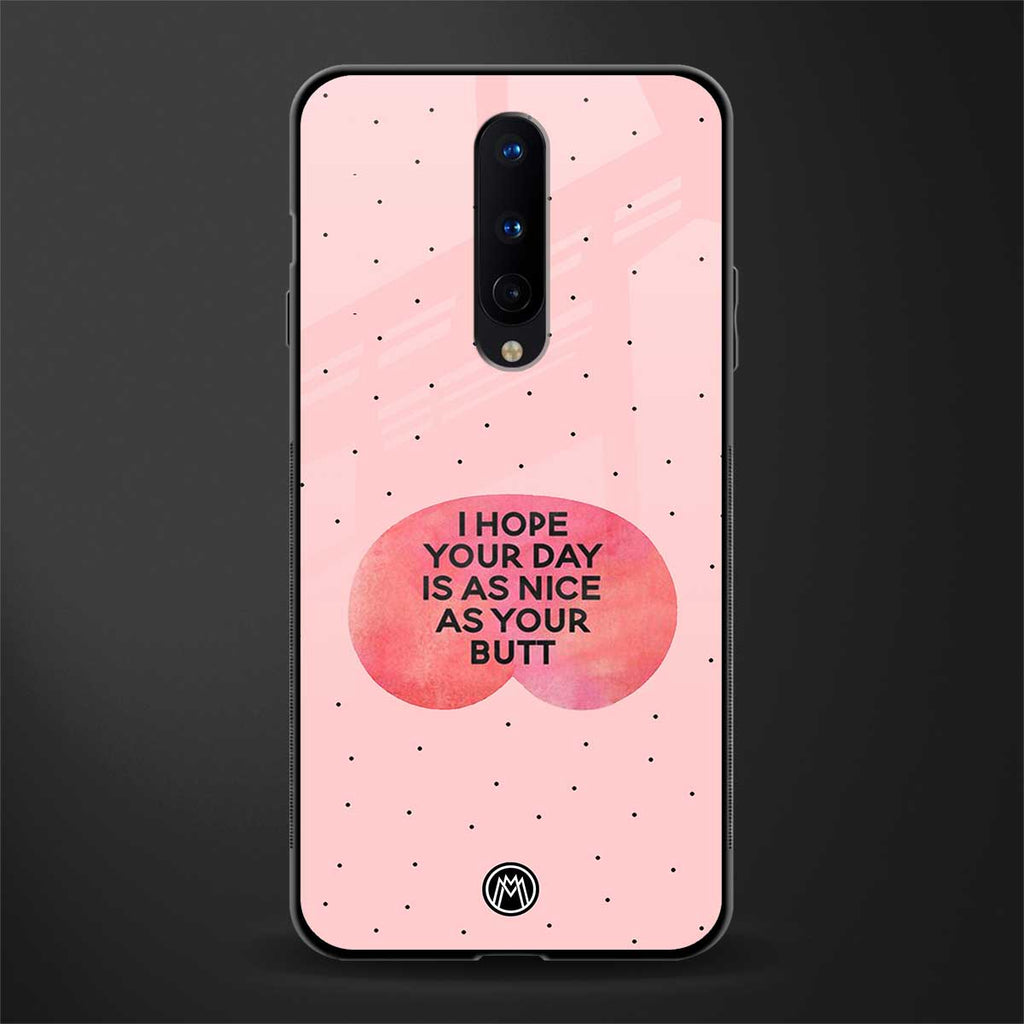 butt day quote glass case for oneplus 8 image