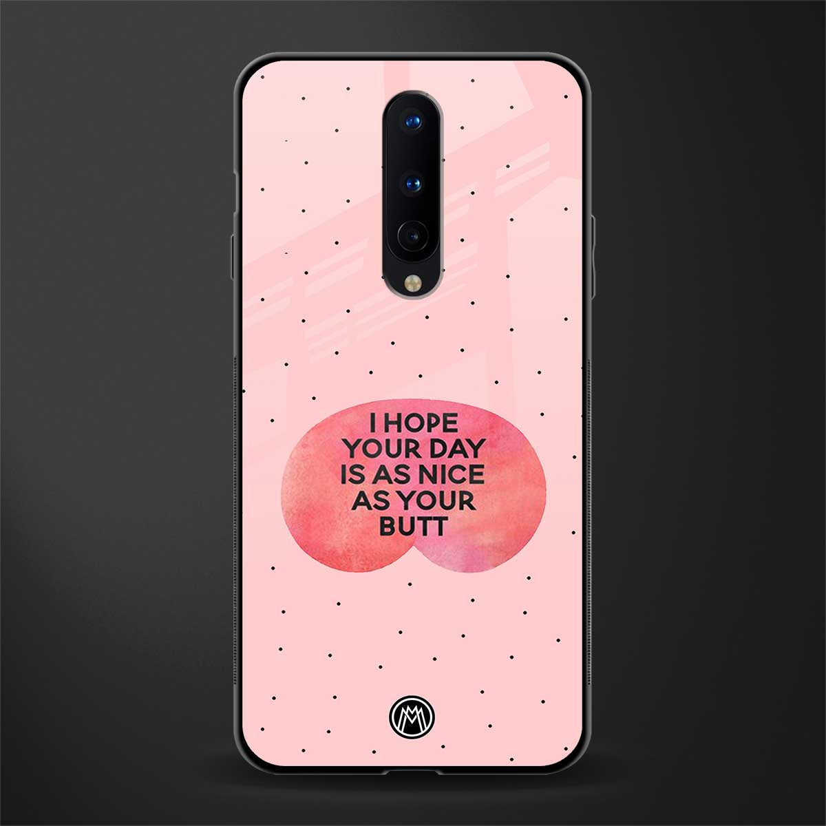butt day quote glass case for oneplus 8 image