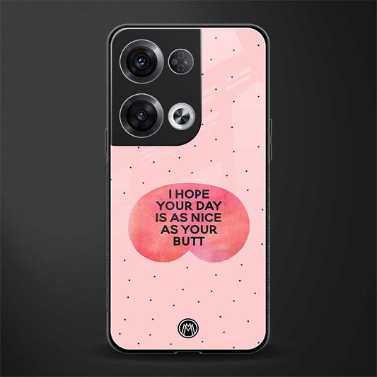 butt day quote back phone cover | glass case for oppo reno 8