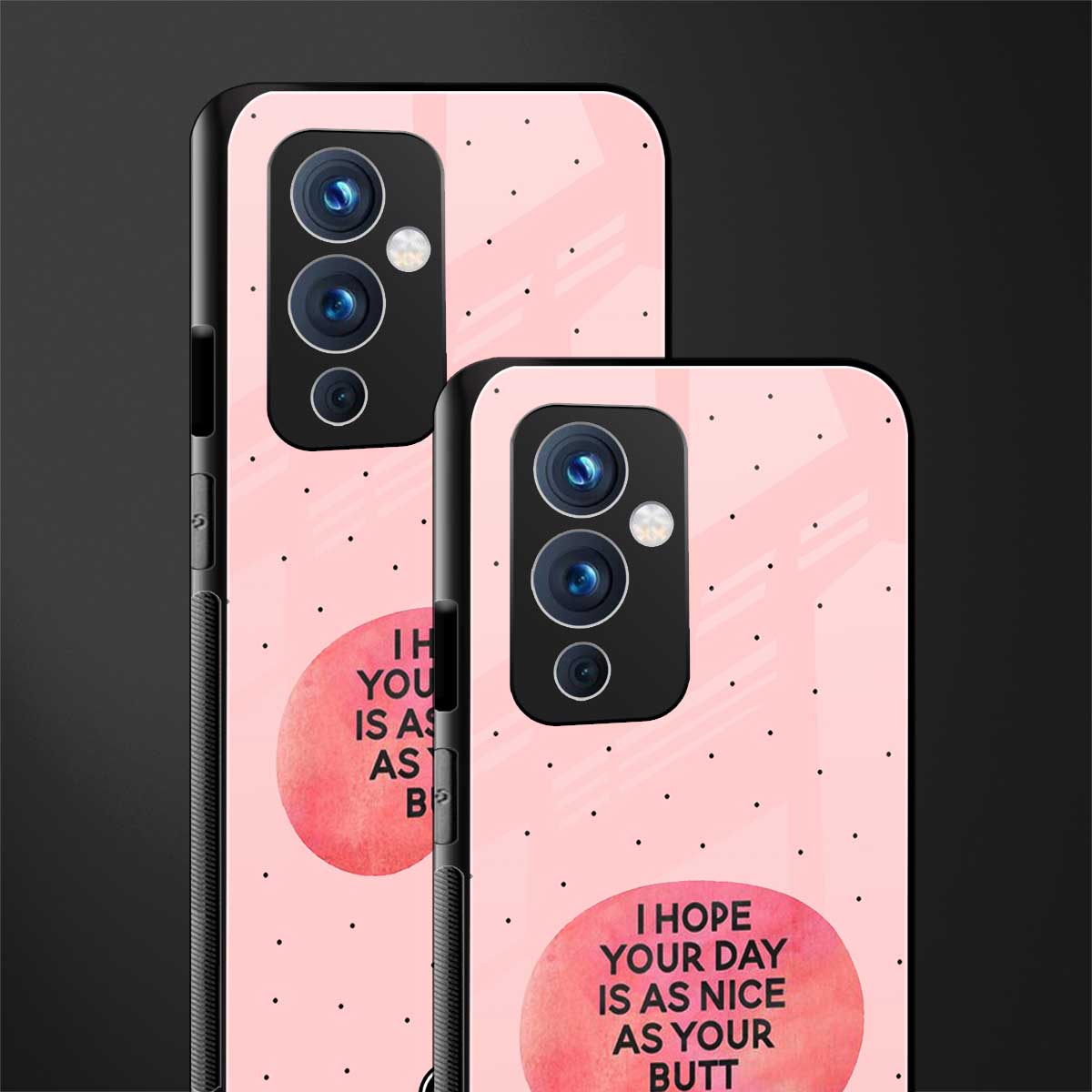 butt day quote back phone cover | glass case for oneplus 9