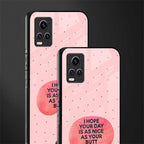 butt day quote back phone cover | glass case for vivo v21e 4g