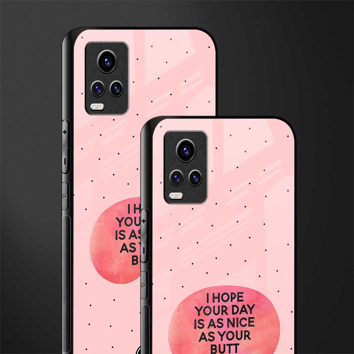 butt day quote back phone cover | glass case for vivo v21e 4g