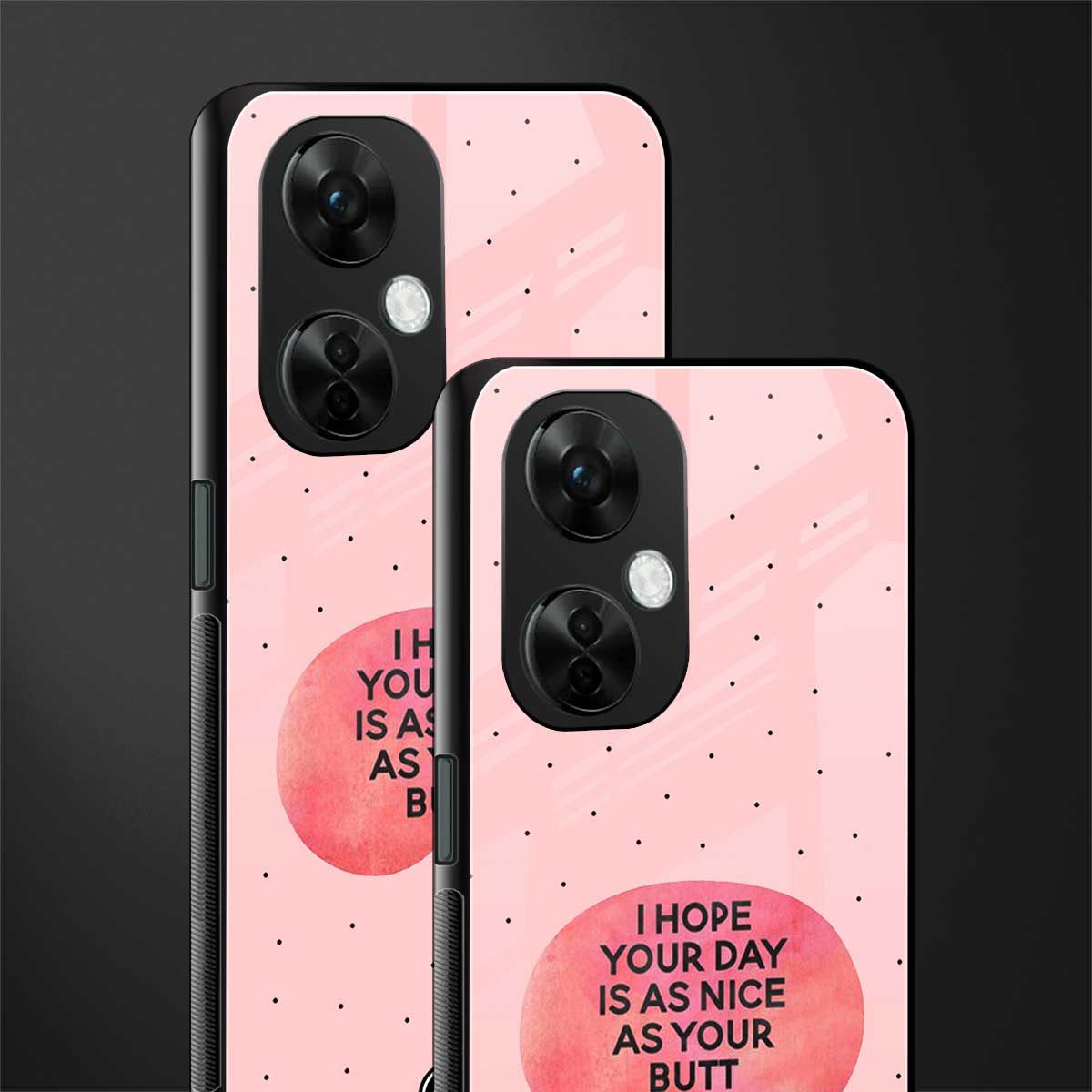 butt day quote back phone cover | glass case for oneplus nord ce 3 lite