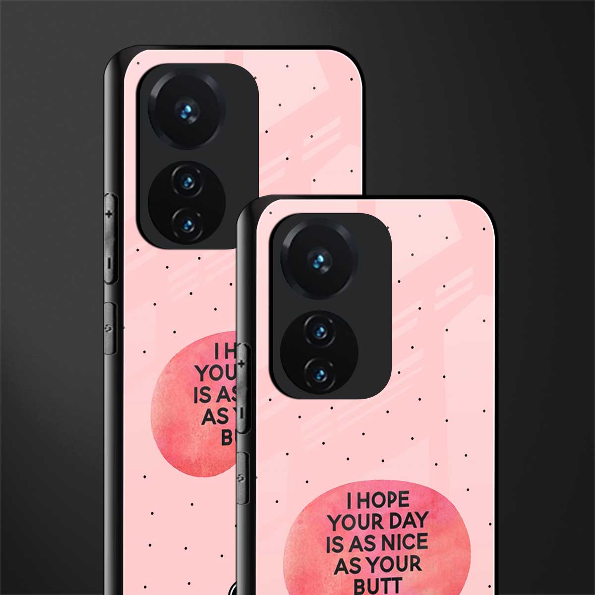 butt day quote back phone cover | glass case for vivo t1 44w 4g