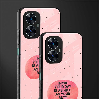 butt day quote back phone cover | glass case for realme c55