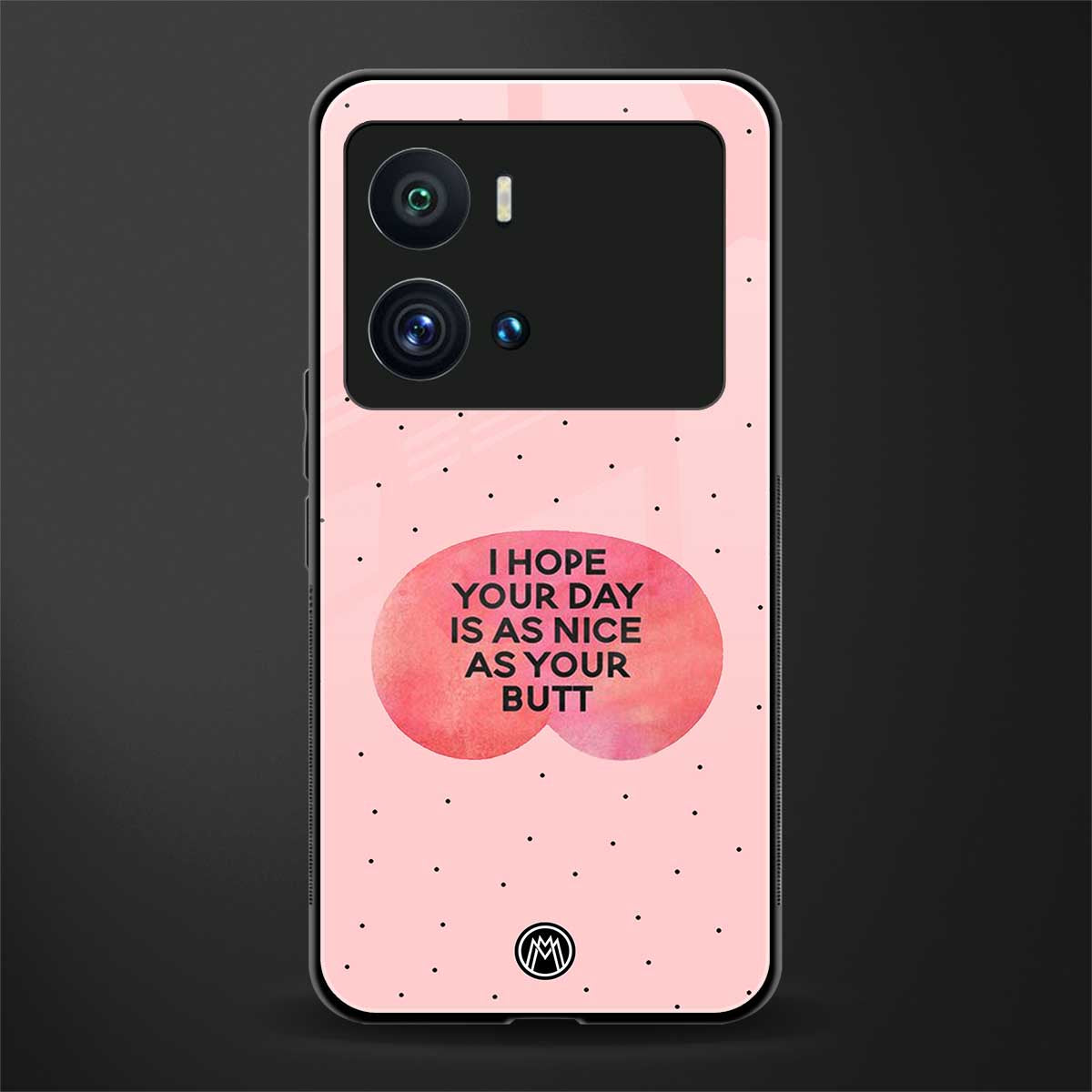 butt day quote back phone cover | glass case for iQOO 9 Pro