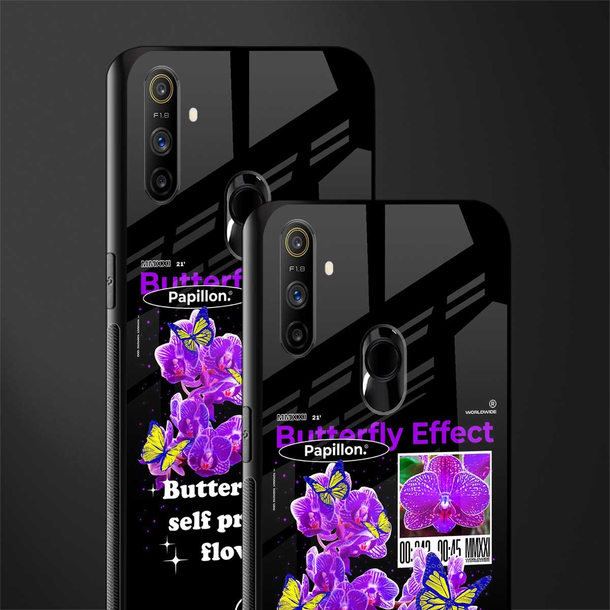 butterfly effect glass case for realme narzo 10a image-2