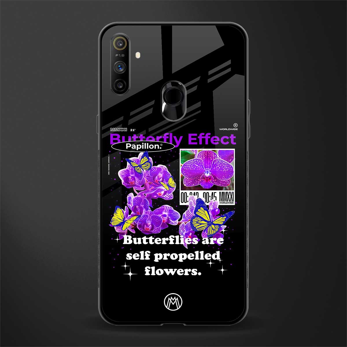 butterfly effect glass case for realme narzo 10a image