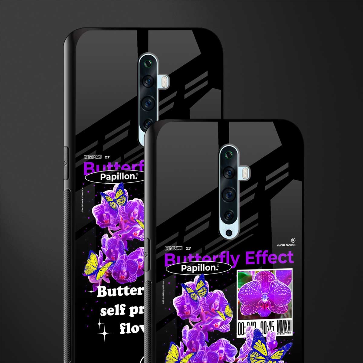 butterfly effect glass case for oppo reno 2z image-2