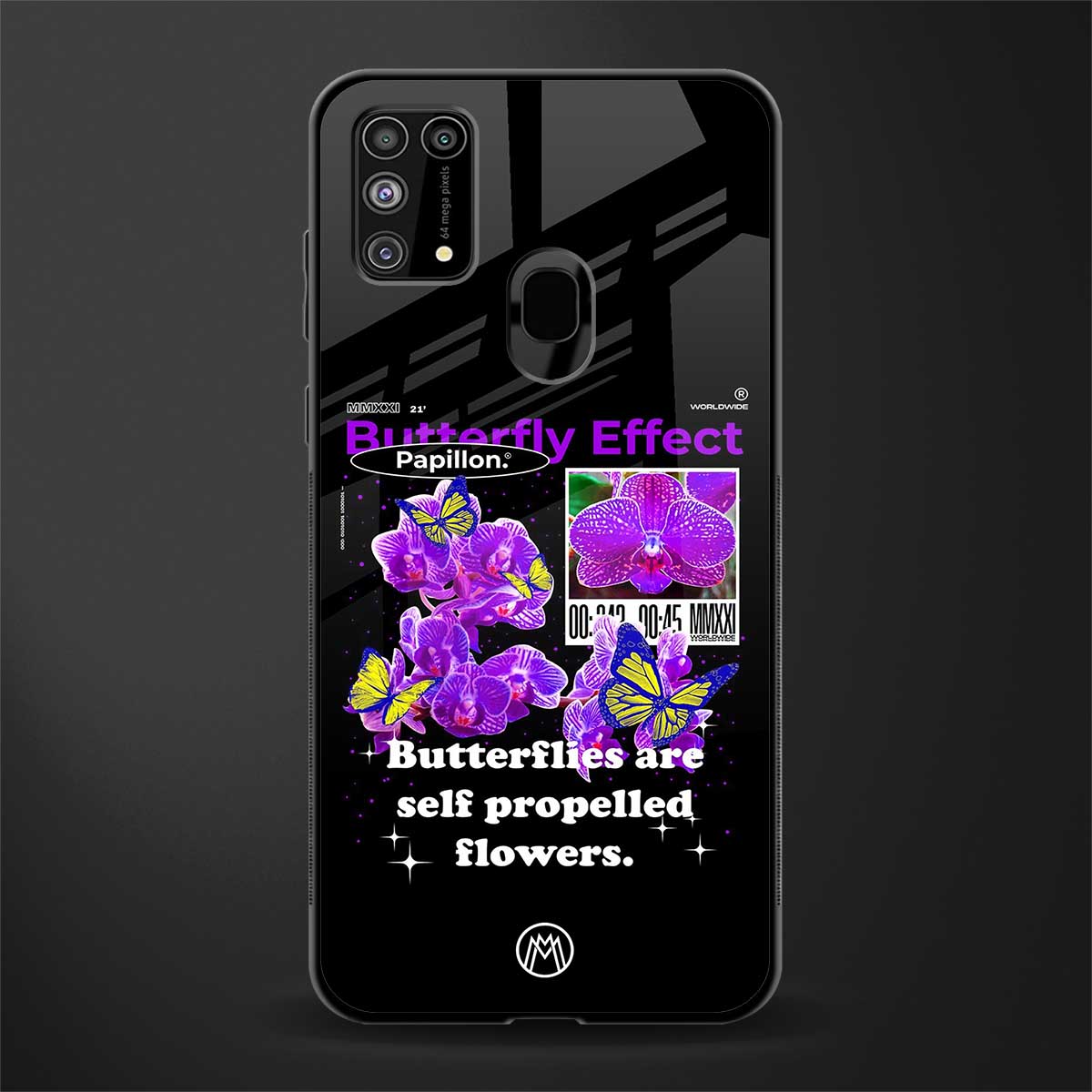 butterfly effect glass case for samsung galaxy m31 prime edition image