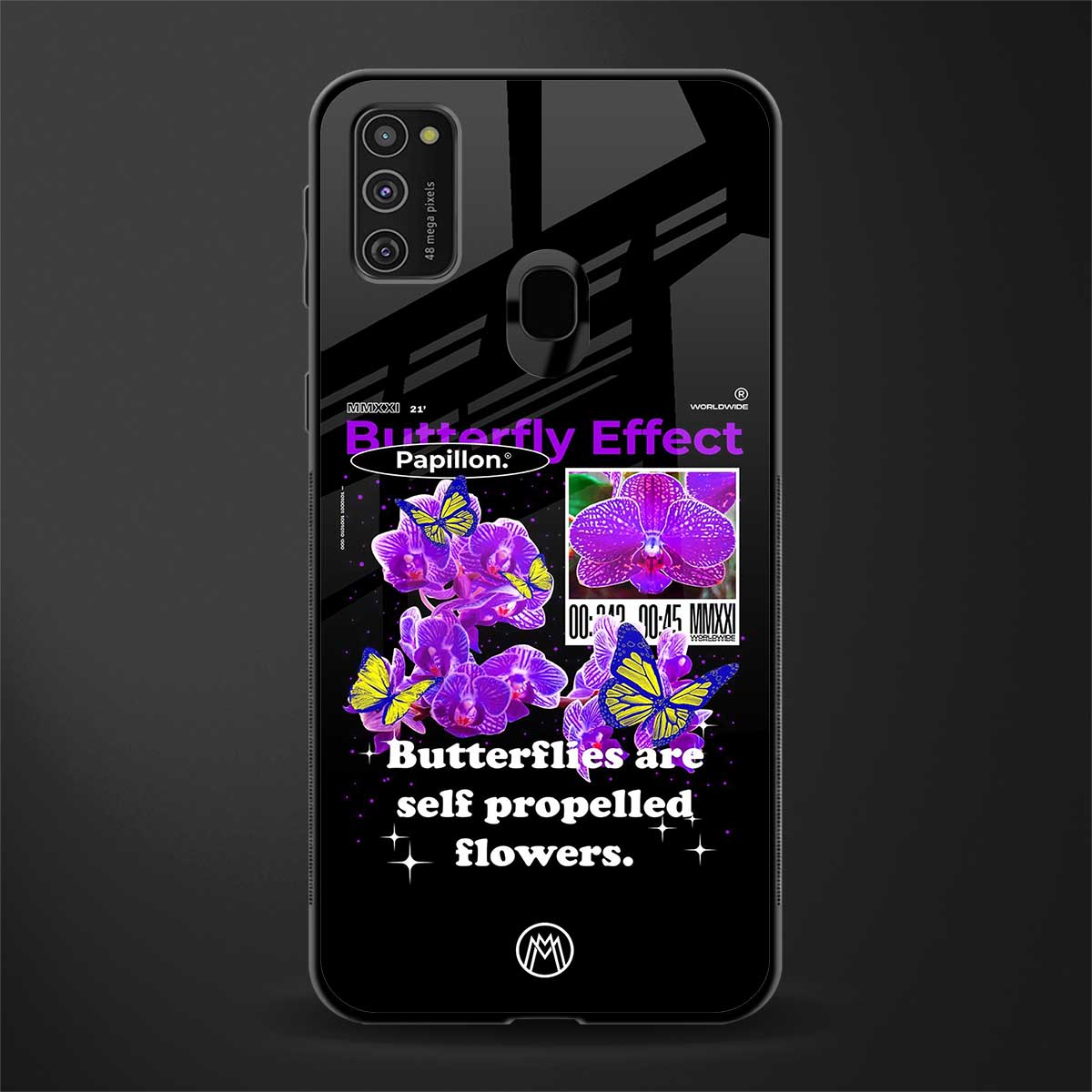 butterfly effect glass case for samsung galaxy m21 image