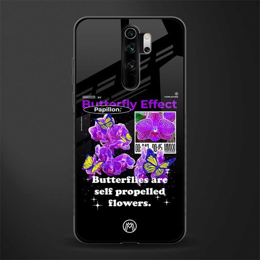 butterfly effect glass case for redmi note 8 pro image