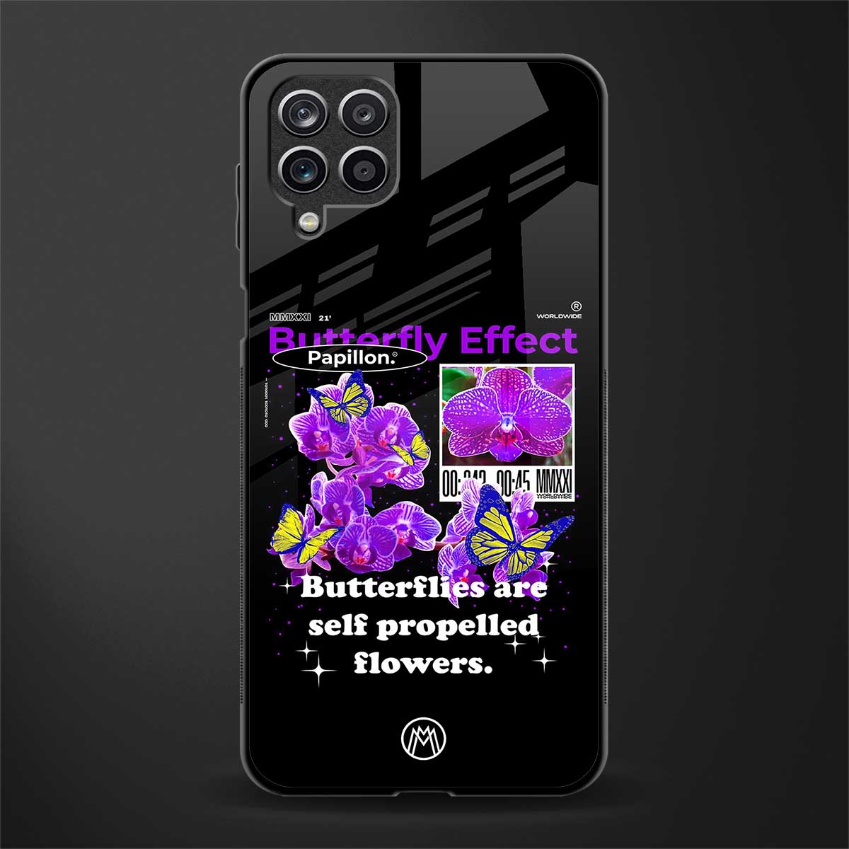 butterfly effect back phone cover | glass case for samsung galaxy a22 4g