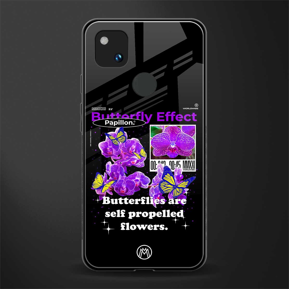 butterfly effect back phone cover | glass case for google pixel 4a 4g