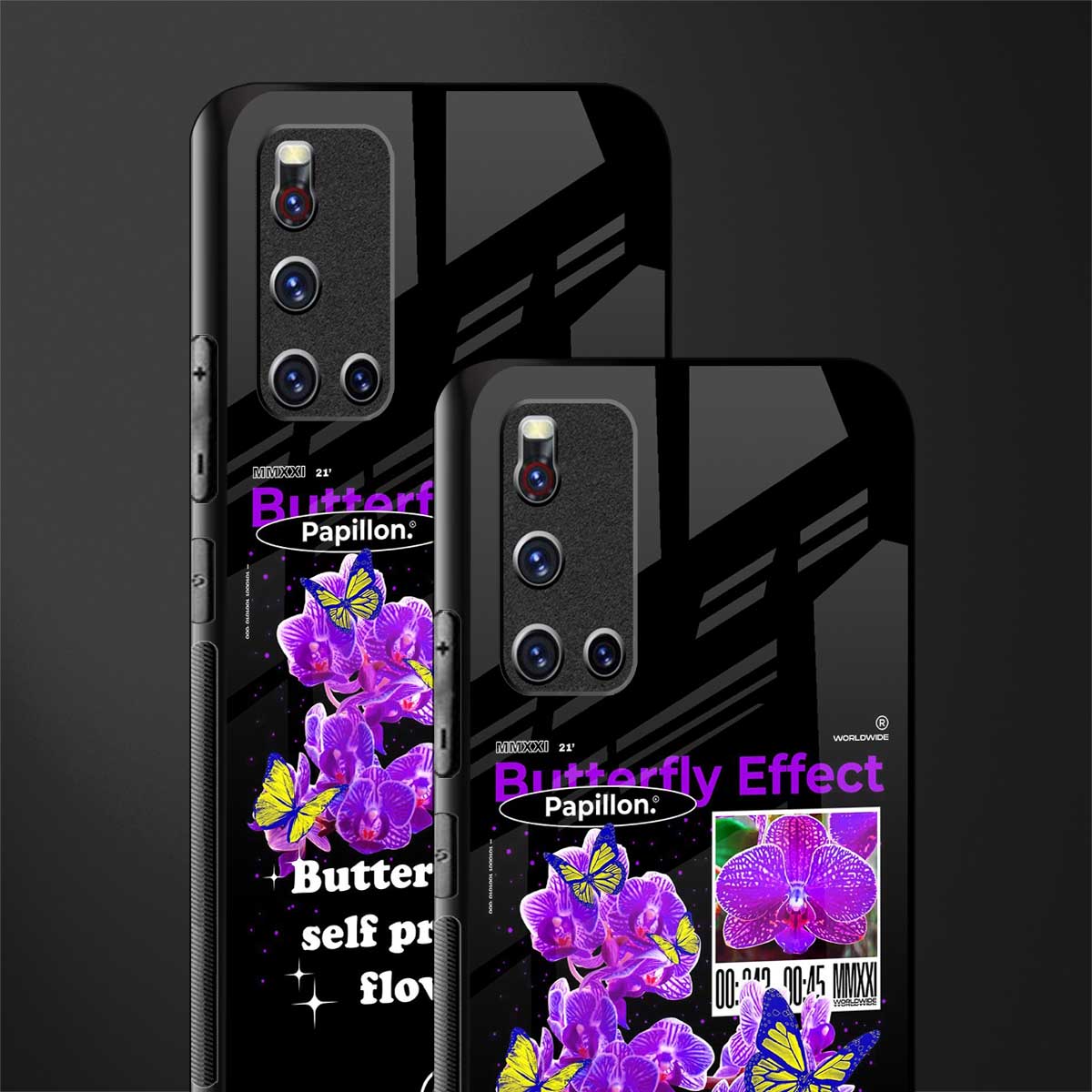 butterfly effect glass case for vivo v19 image-2