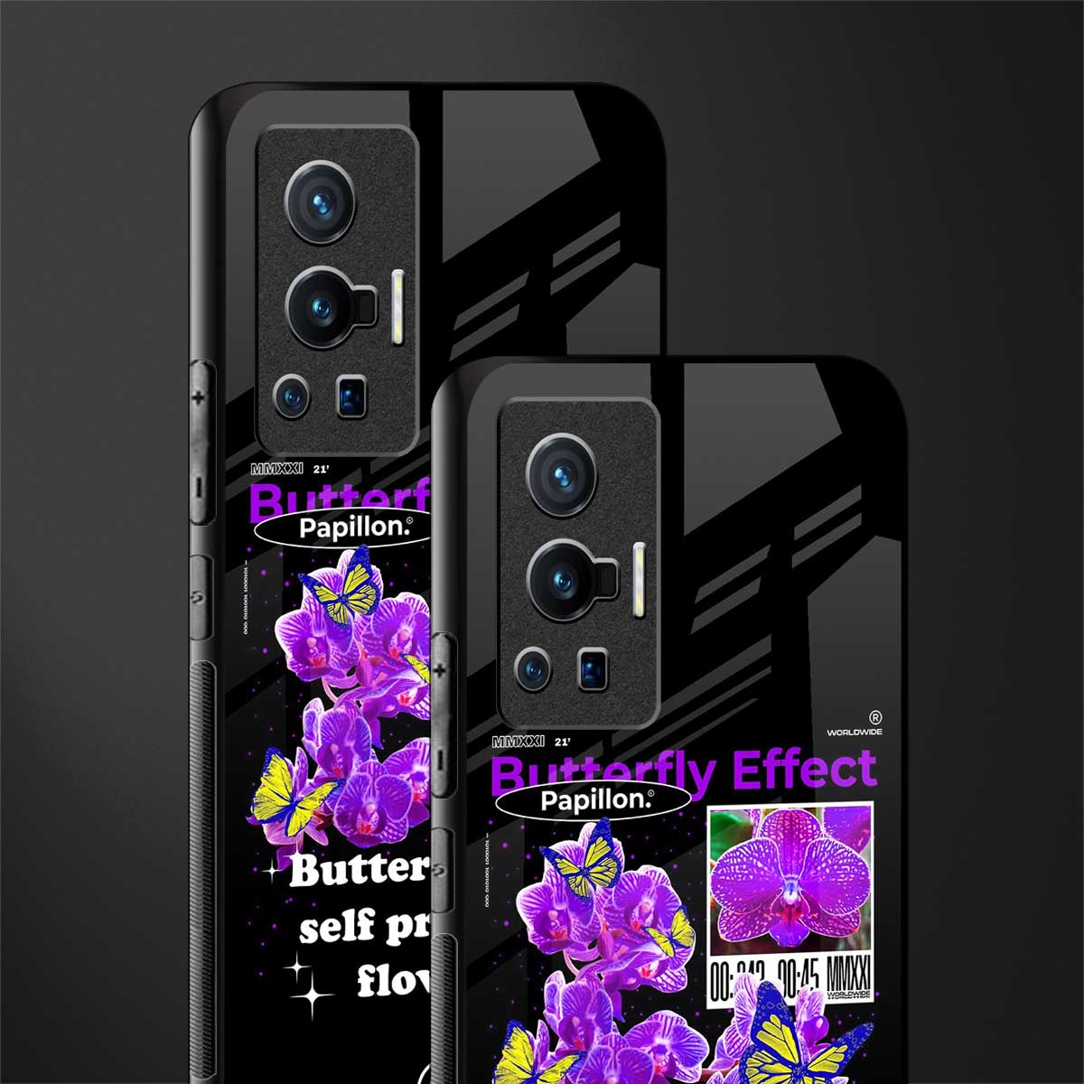 butterfly effect glass case for vivo x70 pro image-2