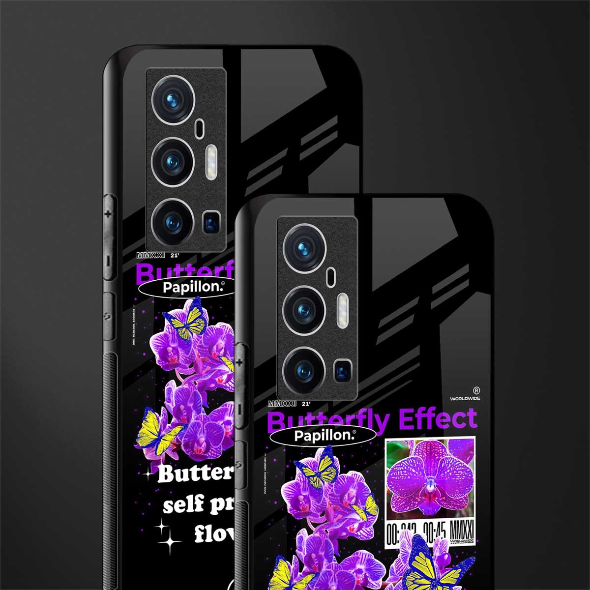 butterfly effect glass case for vivo x70 pro plus image-2