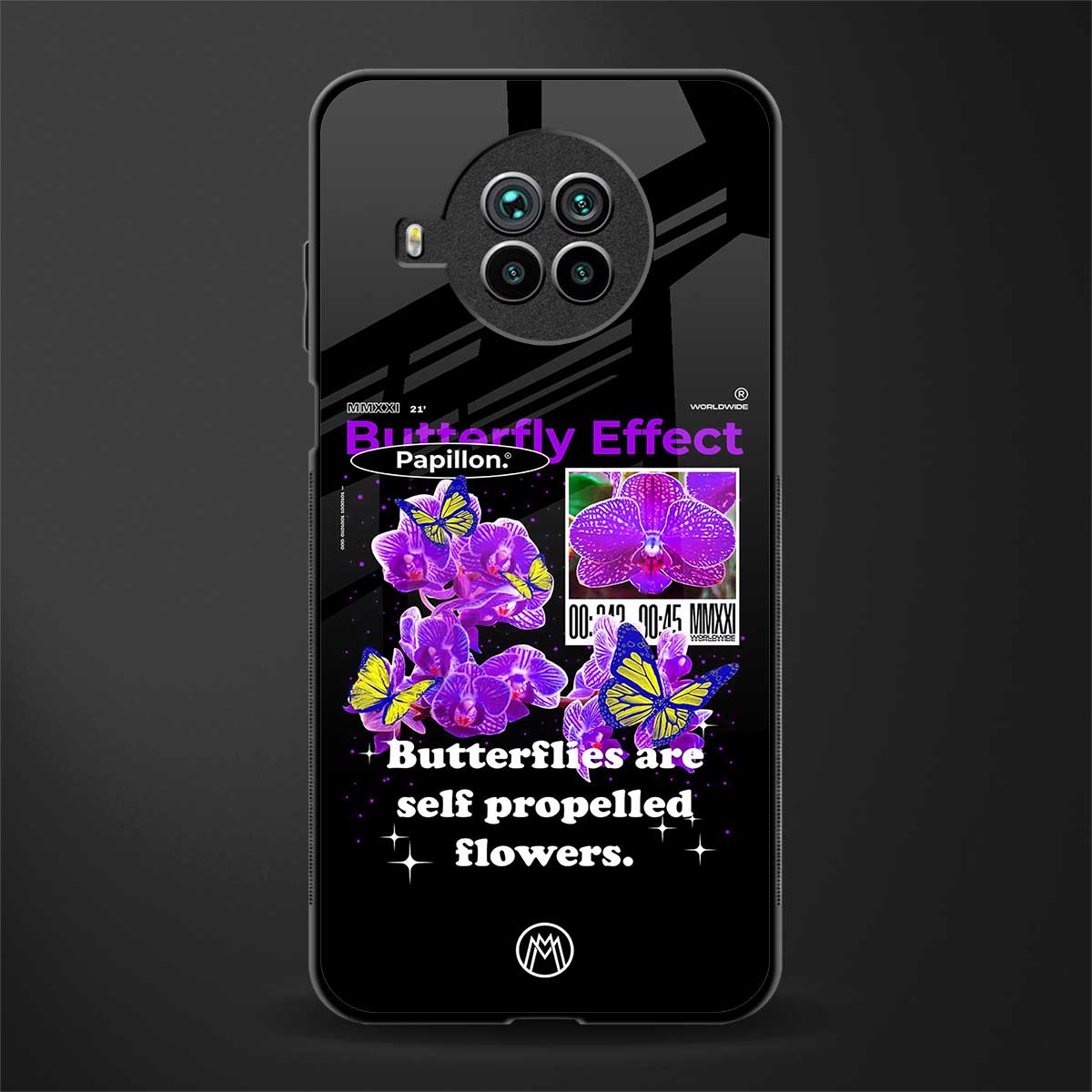 butterfly effect glass case for mi 10i image