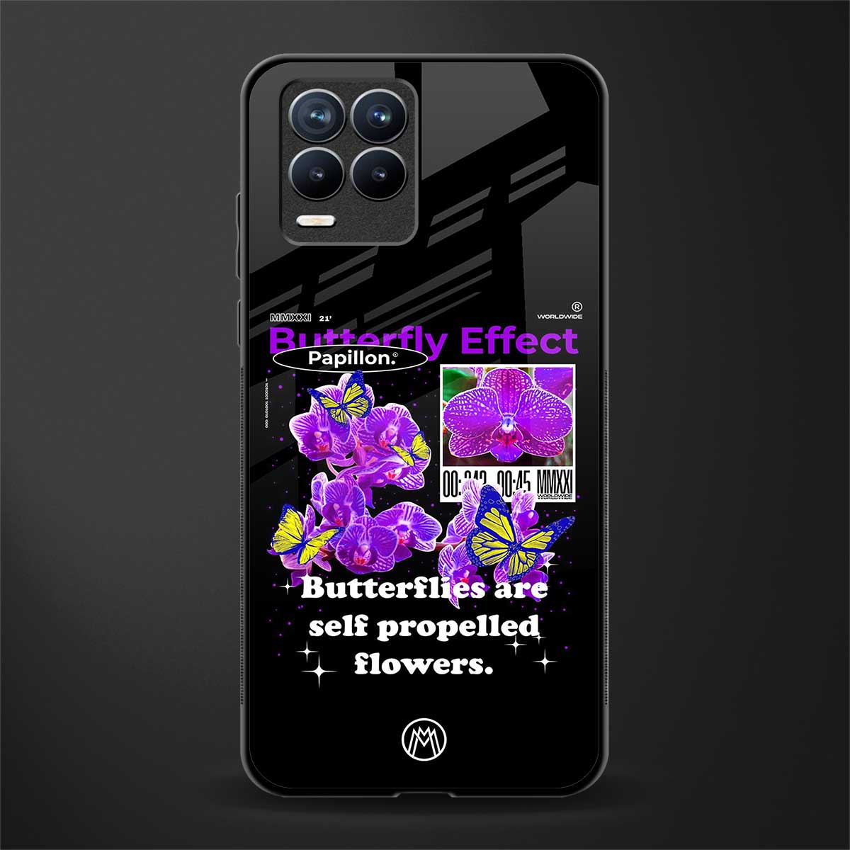 butterfly effect glass case for realme 8 pro image