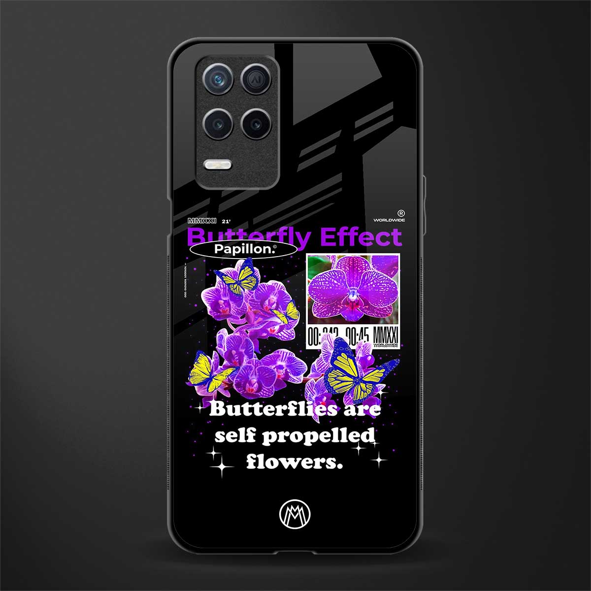 butterfly effect glass case for realme 8 5g image