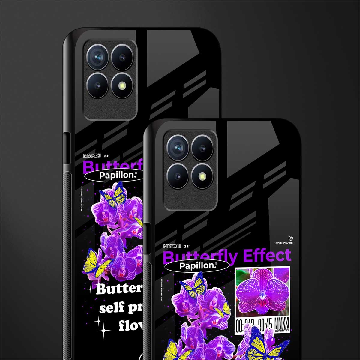 butterfly effect glass case for realme narzo 50 image-2