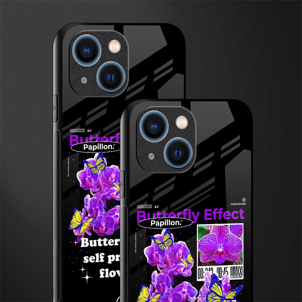 butterfly effect glass case for iphone 13 mini image-2
