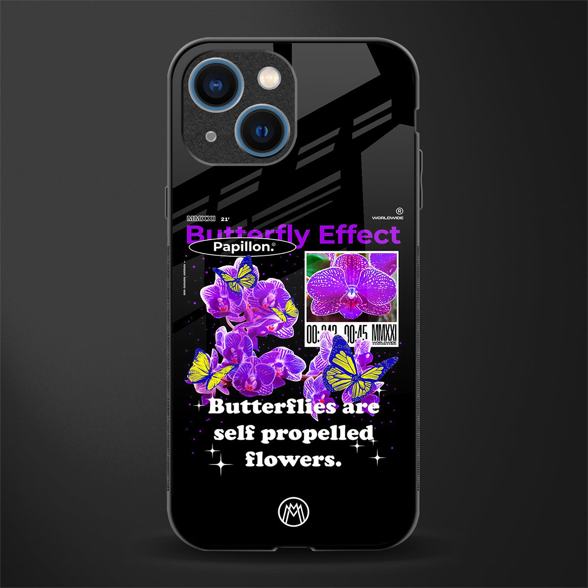 butterfly effect glass case for iphone 13 mini image