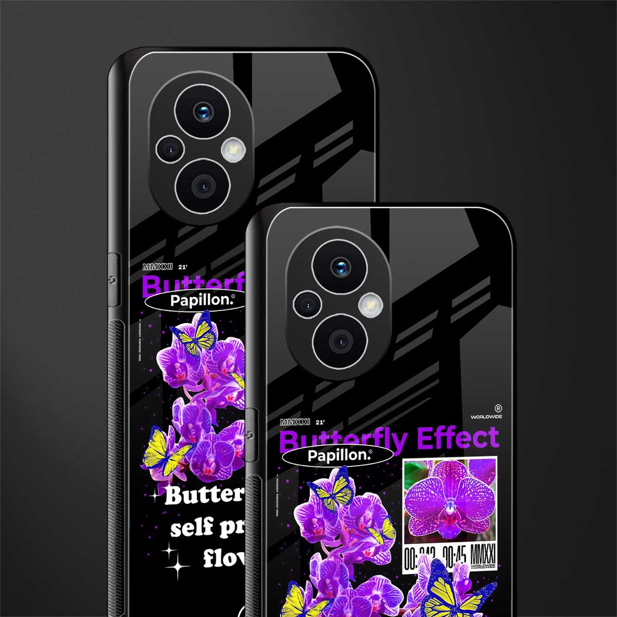 butterfly effect back phone cover | glass case for oppo f21 pro 5g