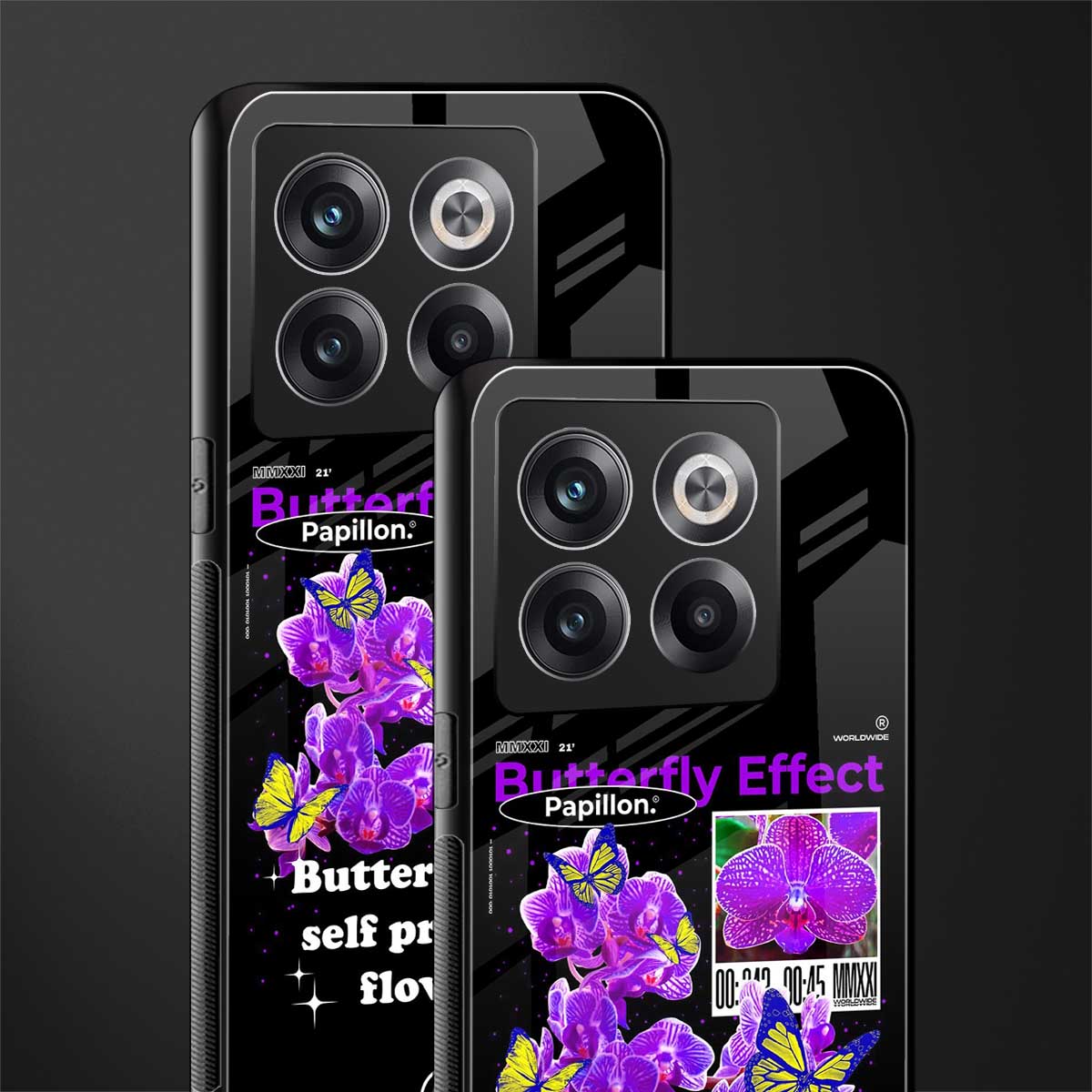 butterfly effect back phone cover | glass case for oneplus 10t