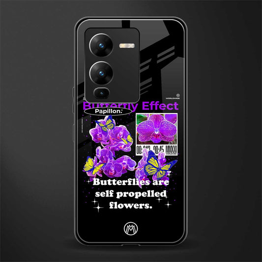 butterfly effect back phone cover | glass case for vivo v25 pro 5g