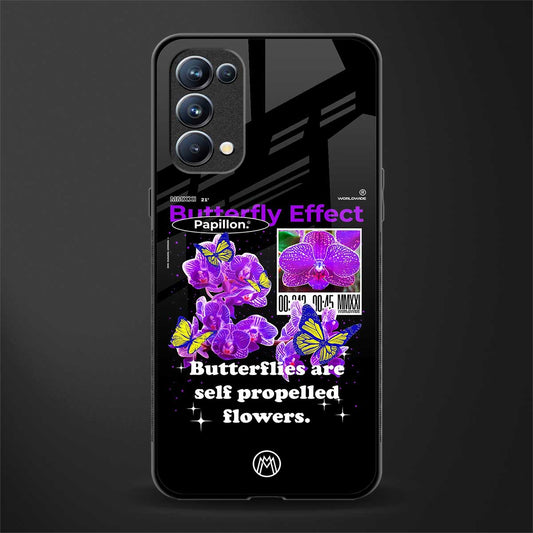 butterfly effect back phone cover | glass case for oppo reno 5